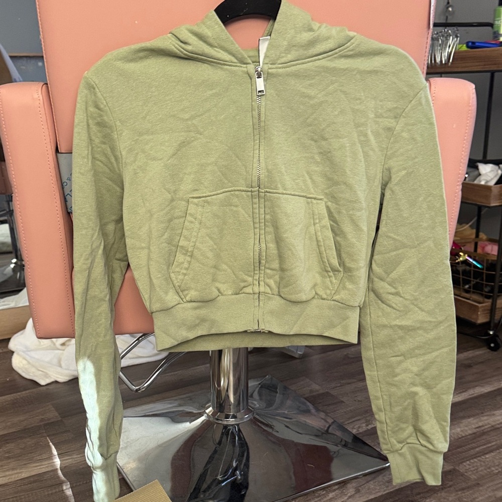 Green Zip-Up Hoodie